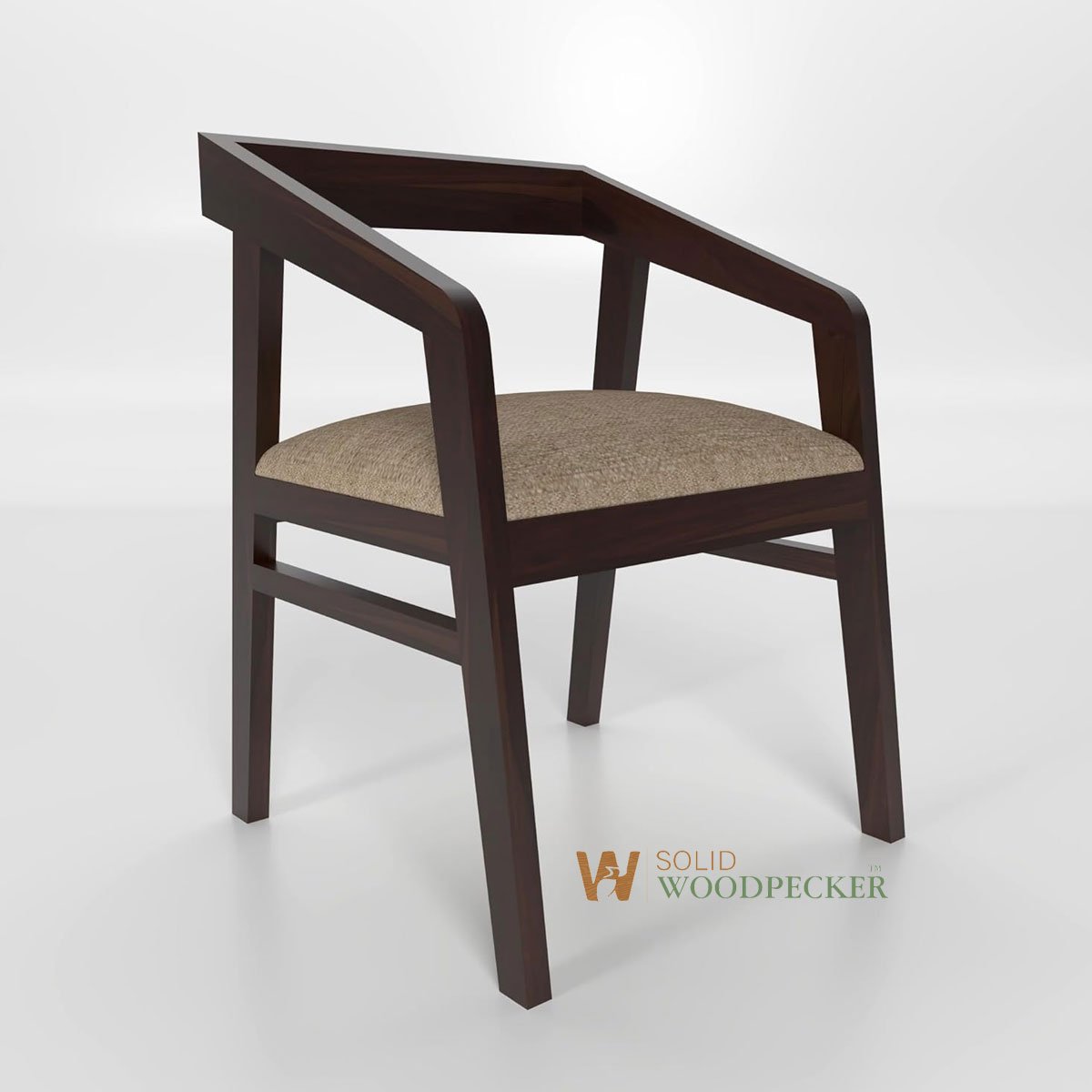 Minimalist Beige Accent Chair