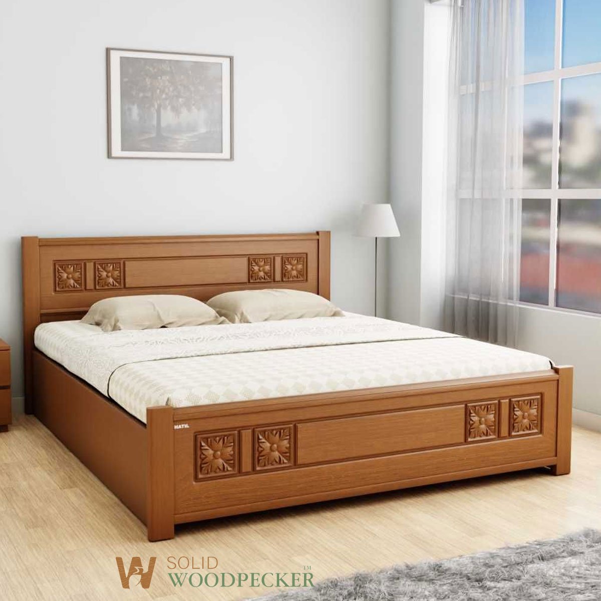 Royal Carved Teak Cot